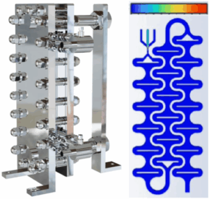 Microflo reactor assembly and reaction
chamber modeled